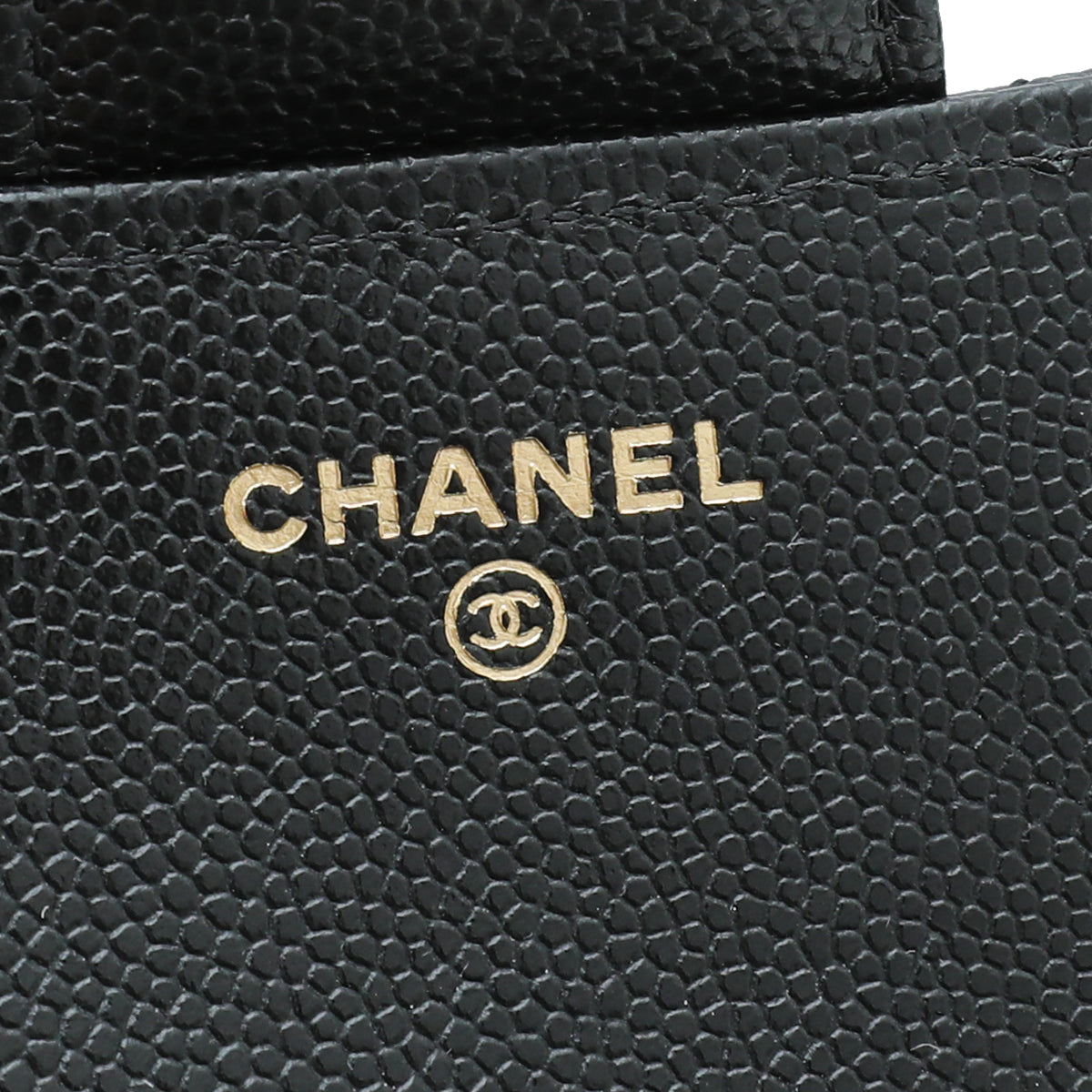 Chanel Black CC Glasses Case With Chain