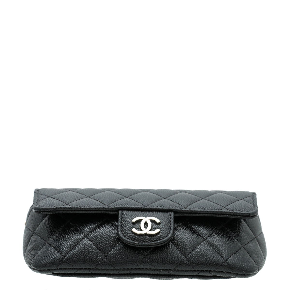 Chanel Black CC Glasses Case With Chain