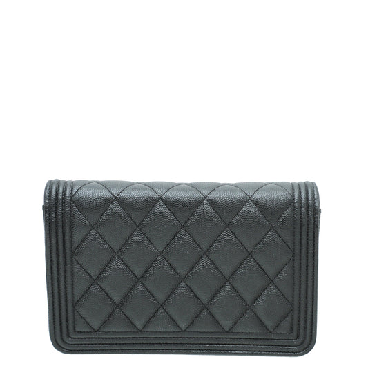 Chanel Black Le Boy Wallet On Chain