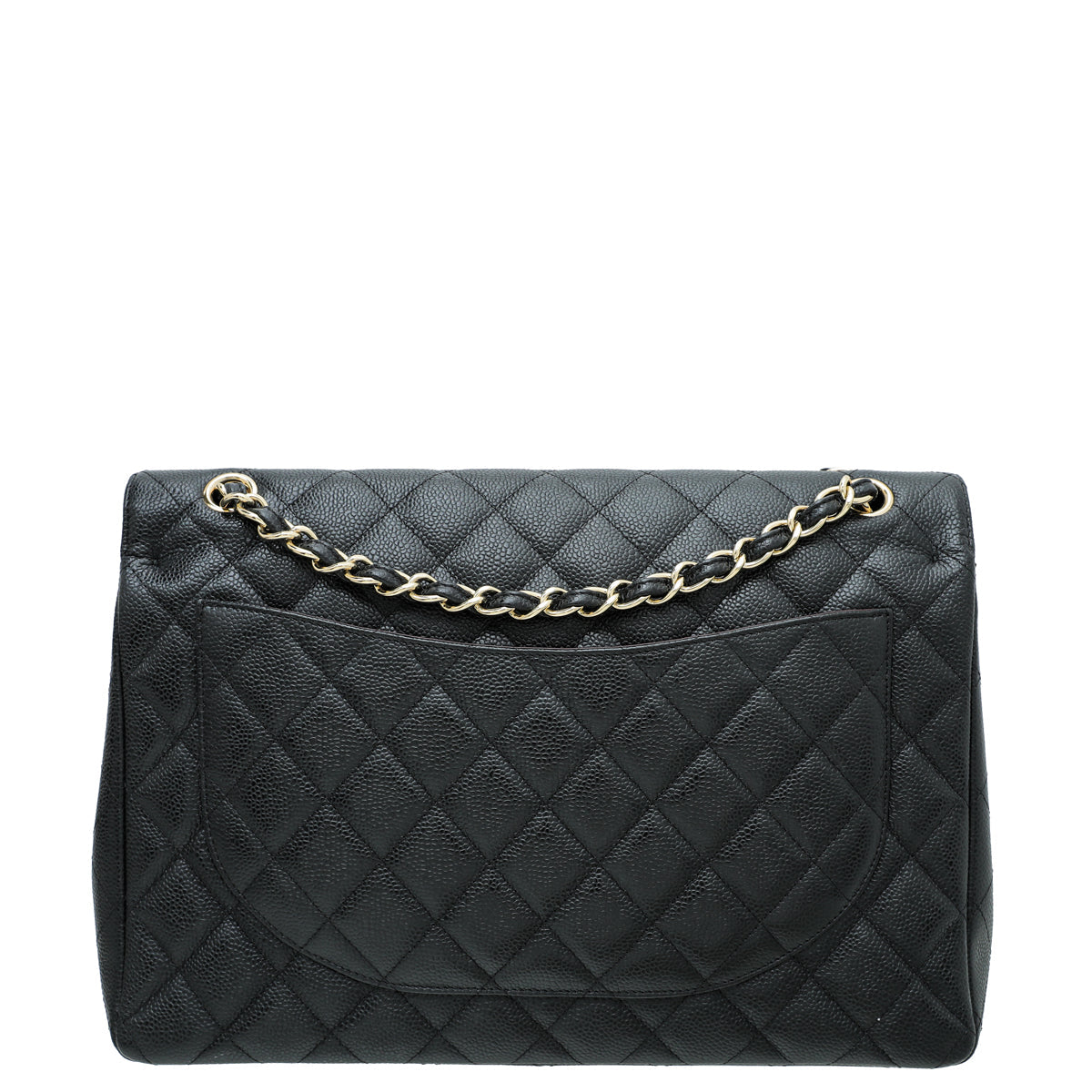 Chanel Black CC Classic Double Flap Maxi Bag