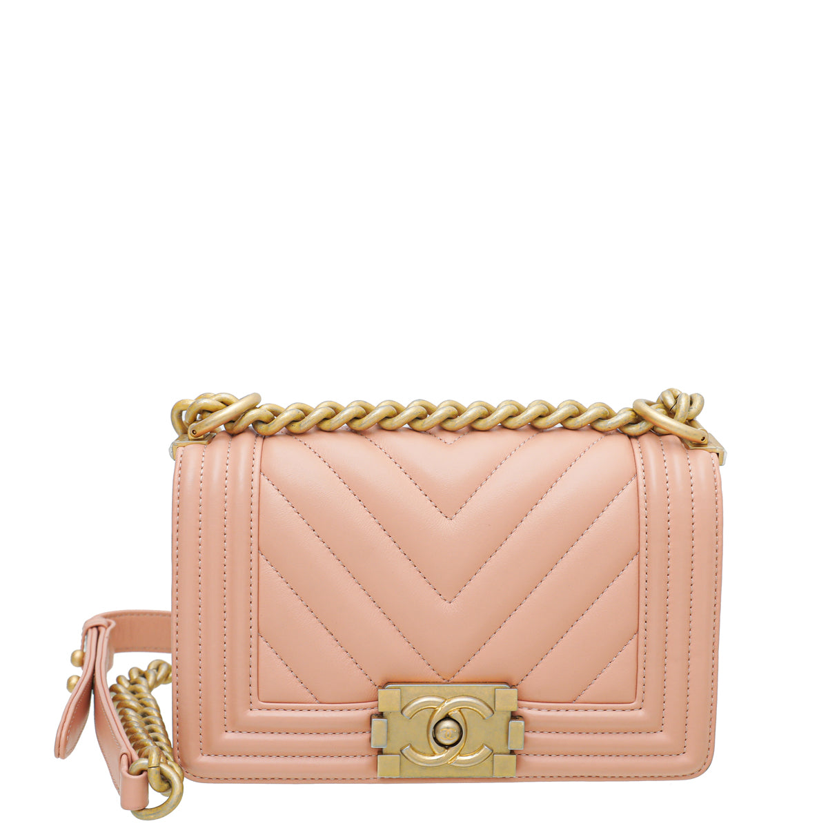 Chanel Light Peach Le Boy Small Flap Bag