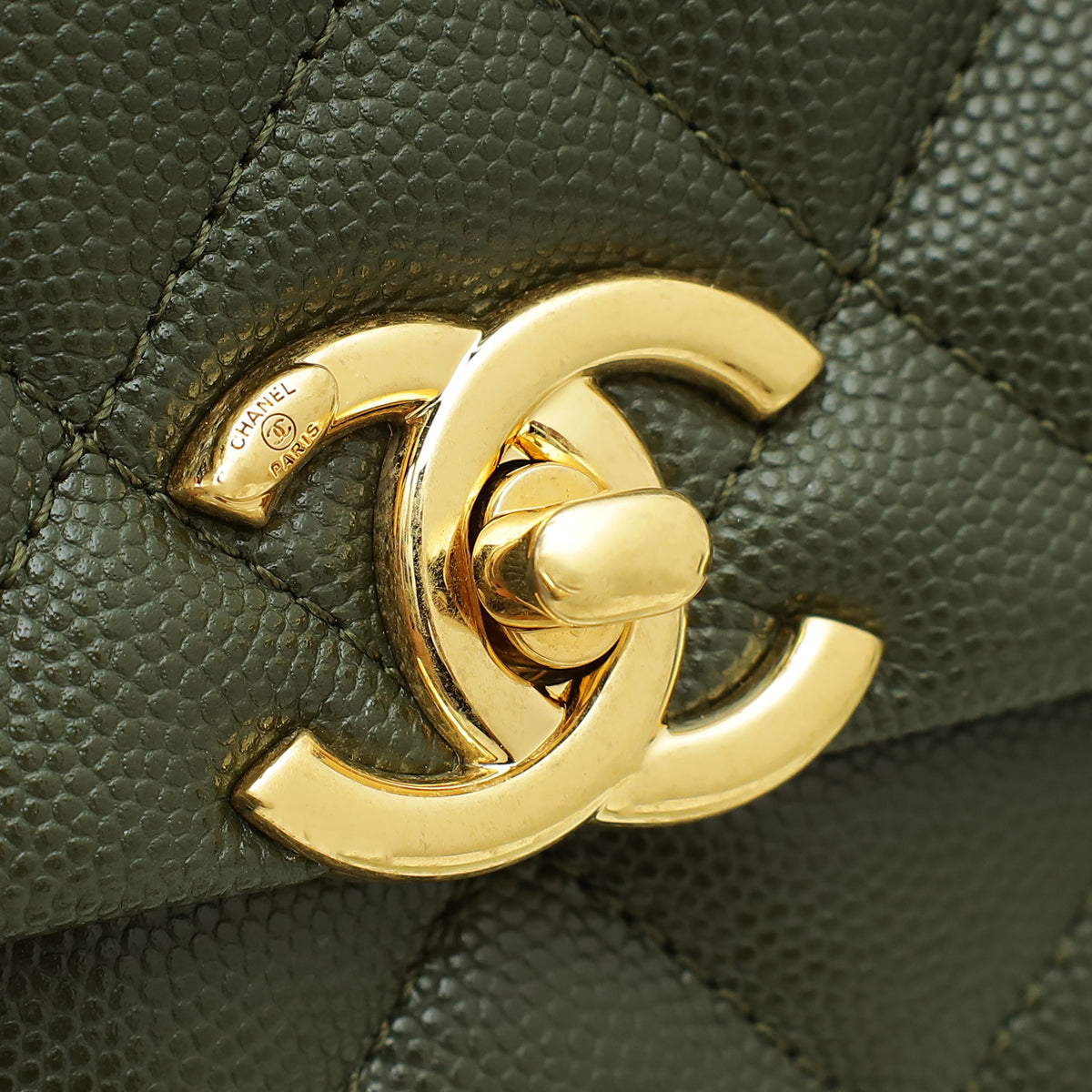 Chanel Dark Kaki CC Coco First Flap Bag