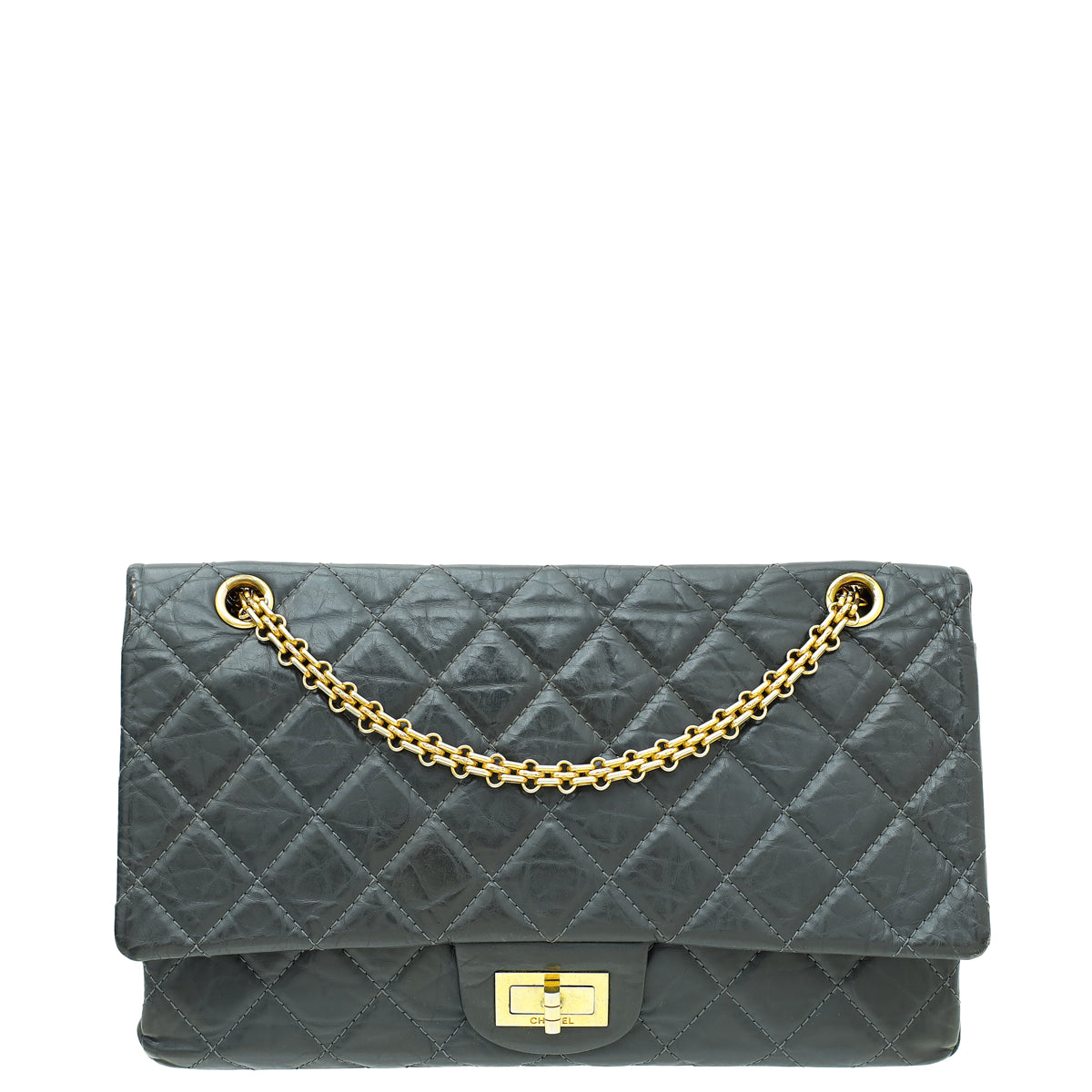 Chanel Dark Grey 2.55 Reissue 226 Double Flap Bag