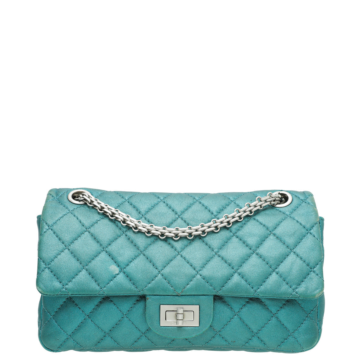 Chanel Metallic Teal 2.55 Reissue Double Flap 224 Bag