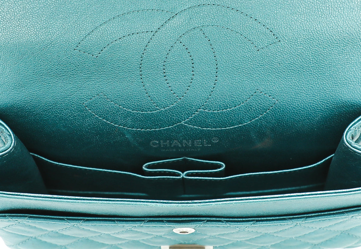 Chanel Metallic Teal 2.55 Reissue Double Flap 224 Bag