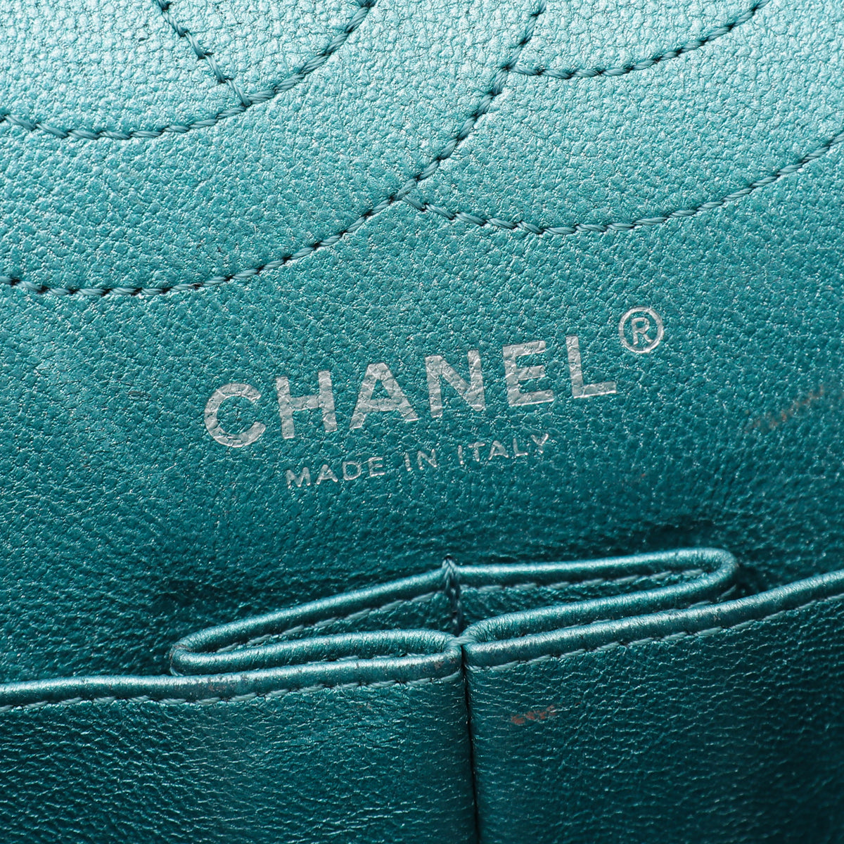 Chanel Metallic Teal 2.55 Reissue Double Flap 224 Bag