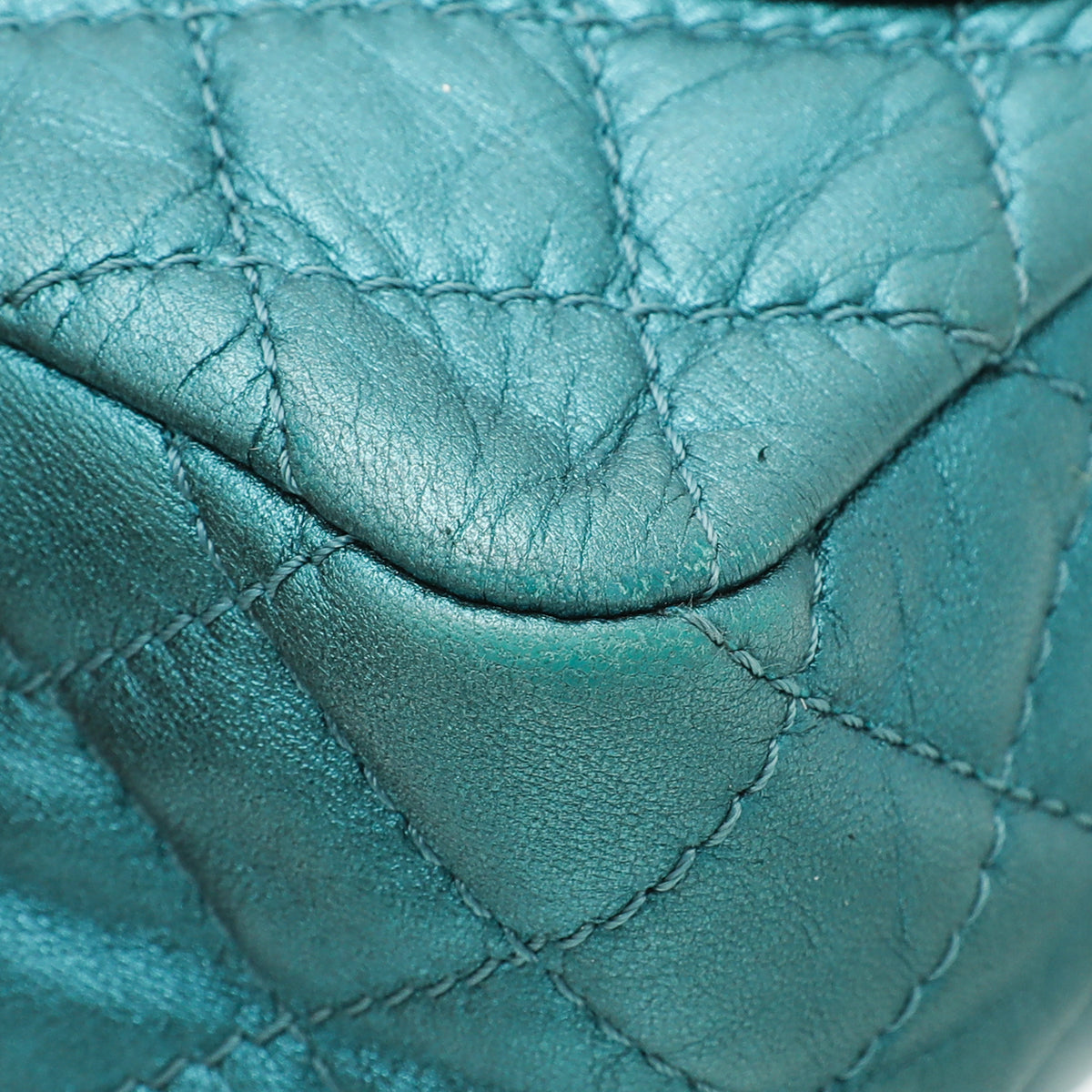 Chanel Metallic Teal 2.55 Reissue Double Flap 224 Bag