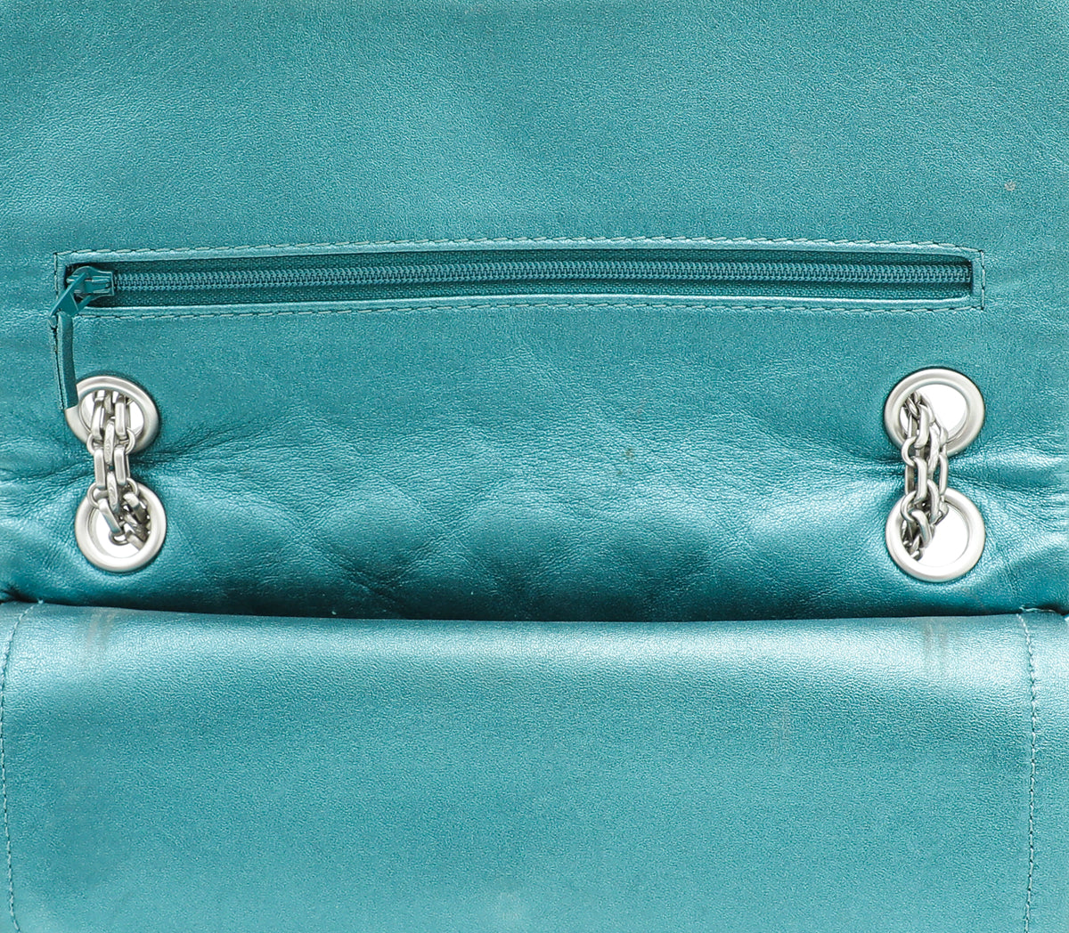 Chanel Metallic Teal 2.55 Reissue Double Flap 224 Bag