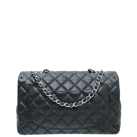 Chanel Black CC Classic Single Flap Jumbo Bag