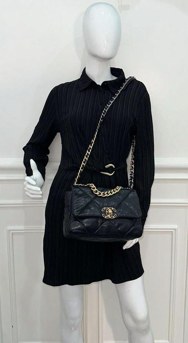 Chanel Black 19 Small Flap Bag