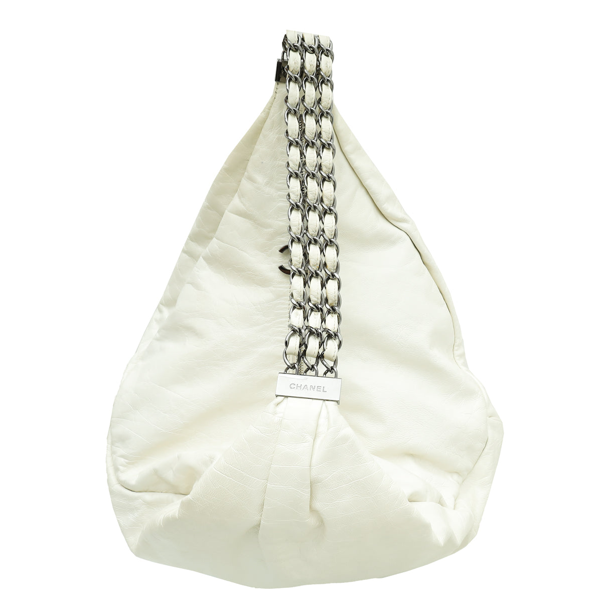 Chanel White Rock & Chain Hobo Bag