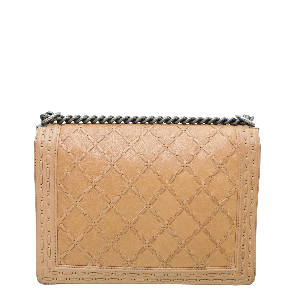 Chanel Camel Le Boy Cross Large Stitch Bag