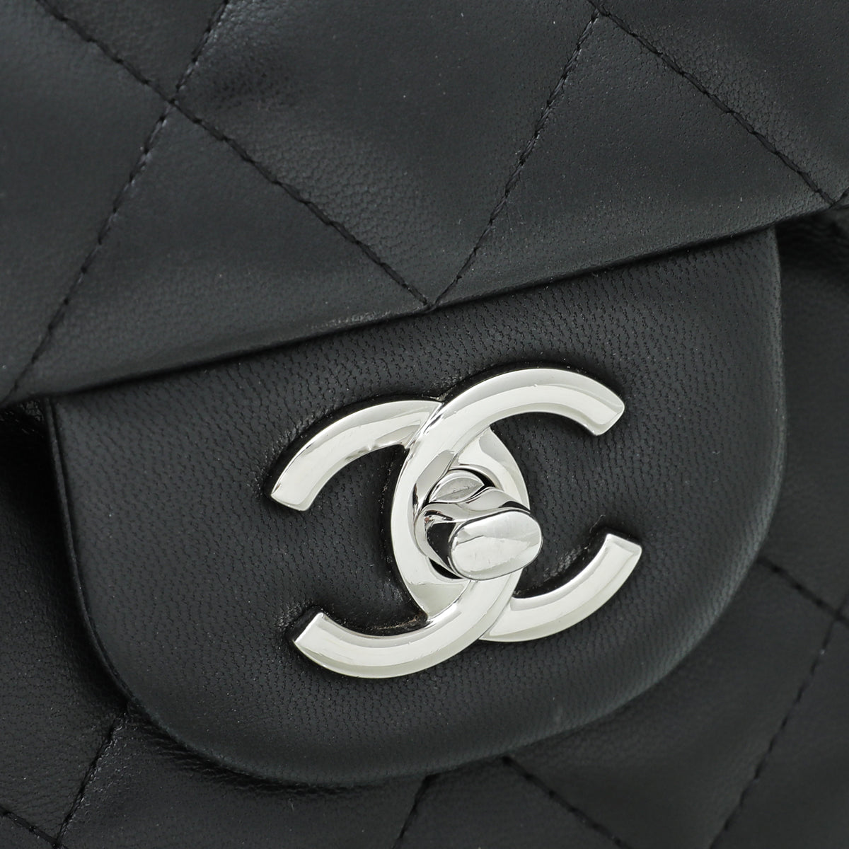 Chanel Black CC Classic Double Flap Jumbo Bag