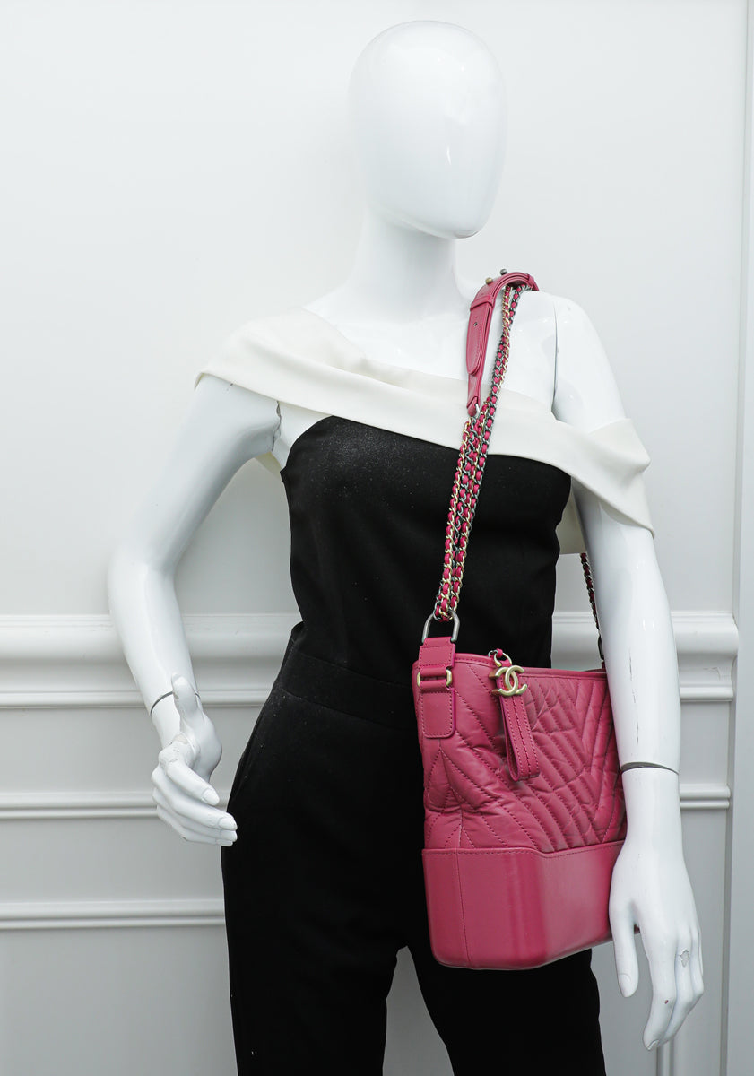 Chanel Fuchsia Gabrielle Hobo Medium Bag