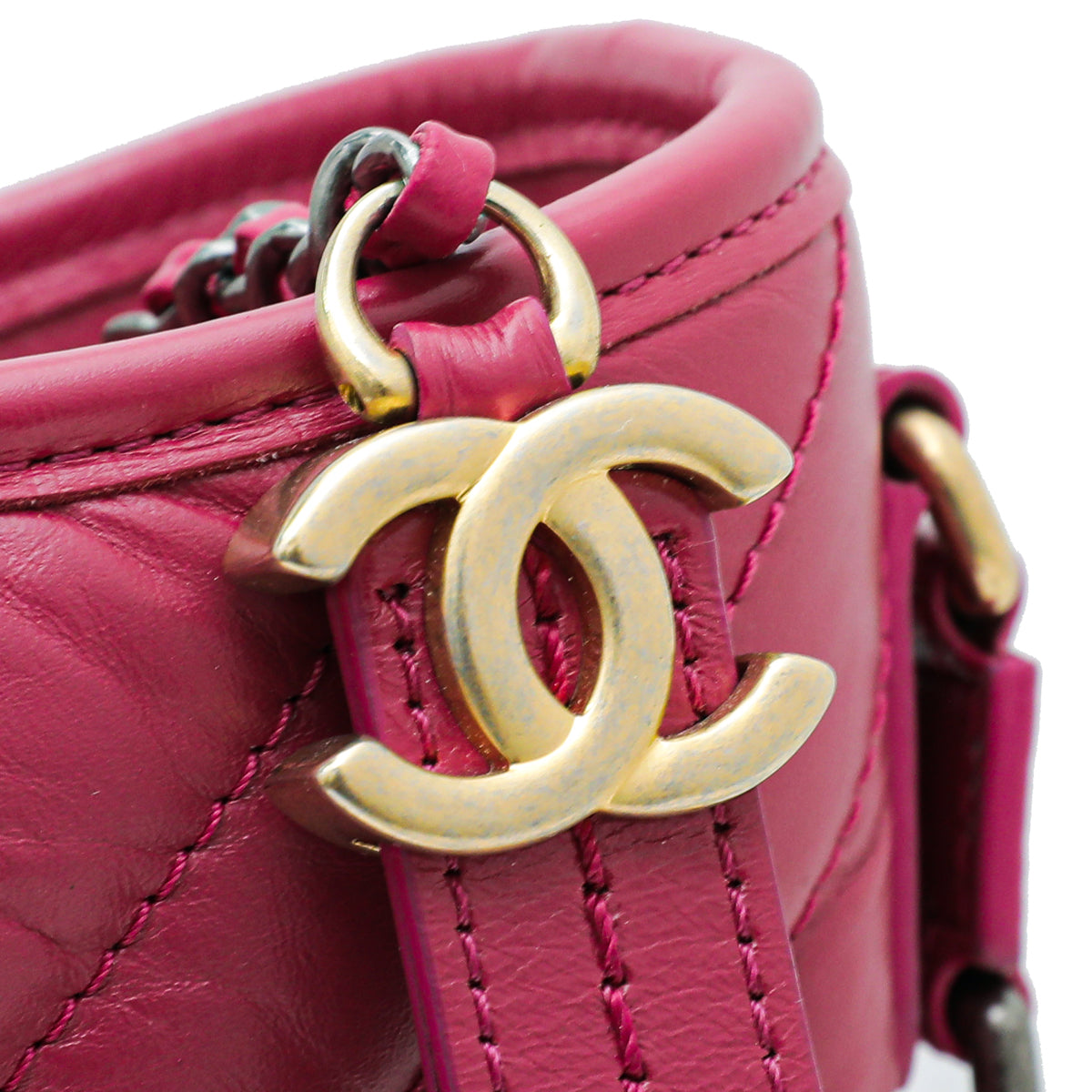 Chanel Fuchsia Gabrielle Hobo Medium Bag