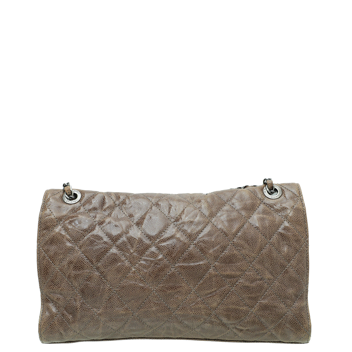 Chanel Brown CC Glazed Crave Jumbo Flap Bag