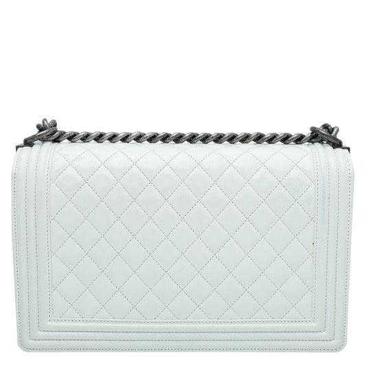 Chanel White Le Boy New Medium Bag