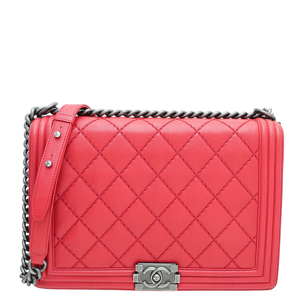 Chanel Red Ultra Stitch Le Boy Large Bag