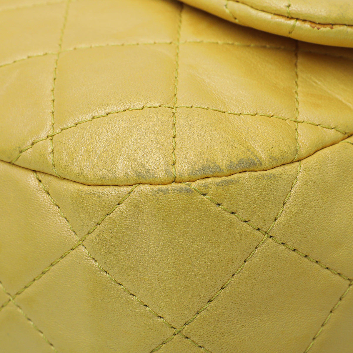 Chanel Yellow CC Crystal Single Flap Jumbo Bag