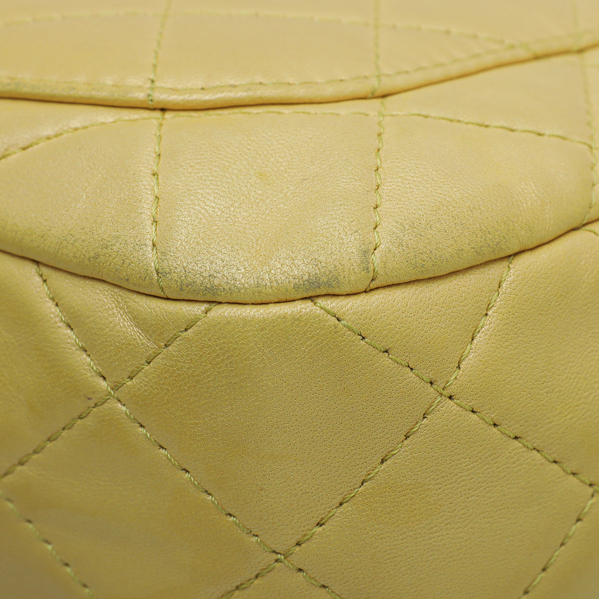 Chanel Yellow CC Crystal Single Flap Jumbo Bag