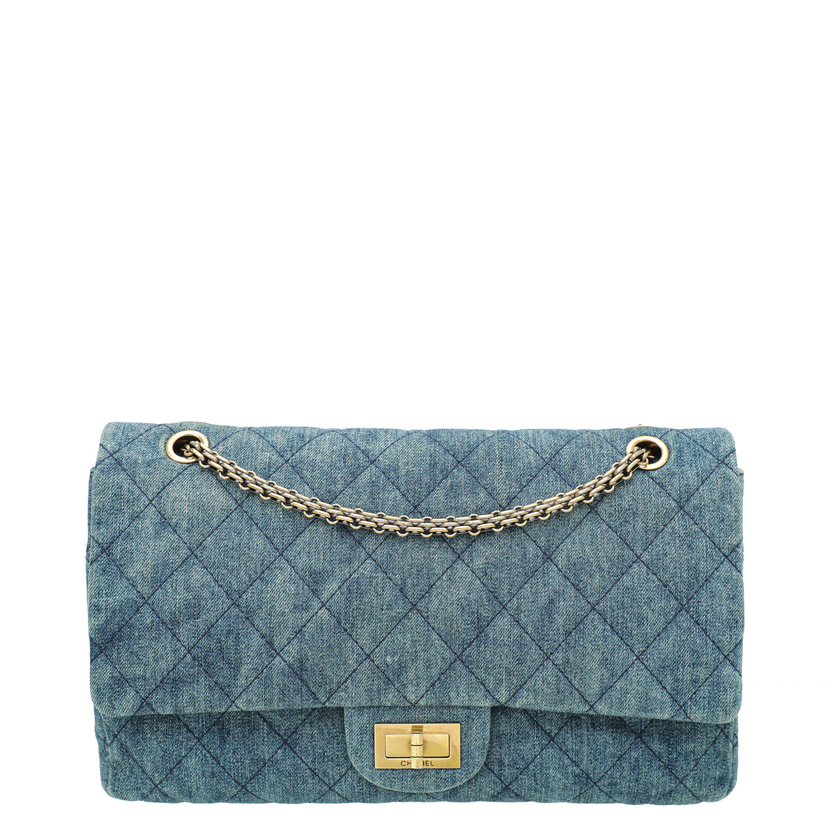 Chanel Blue Denim 2.55 Reissue Double Flap 227 Bag