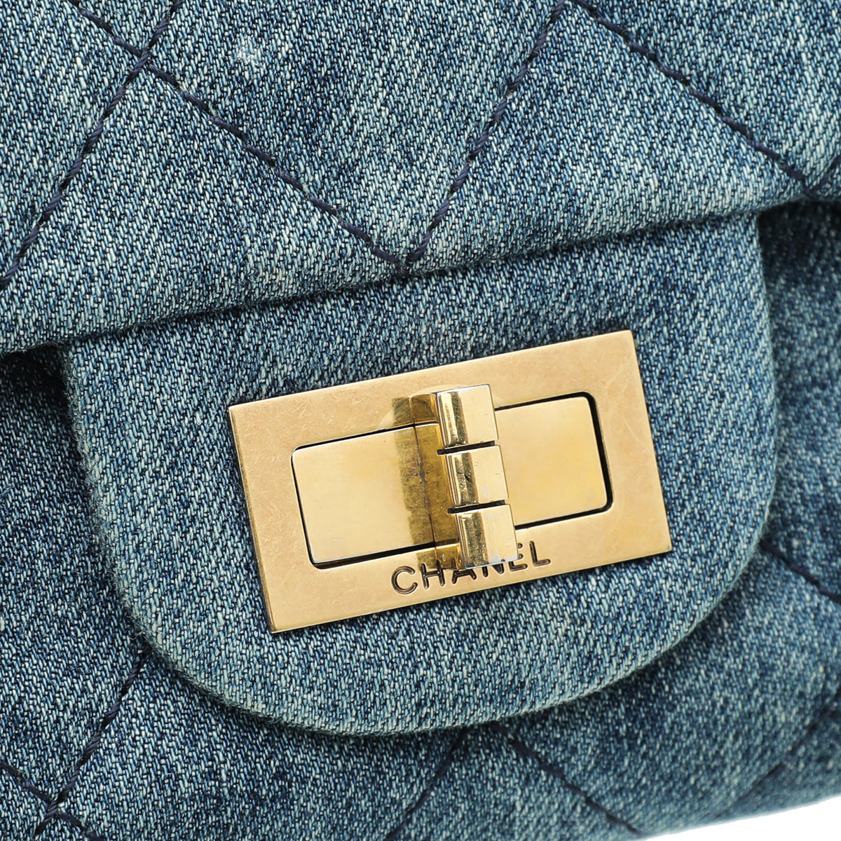 Chanel Blue Denim 2.55 Reissue Double Flap 227 Bag