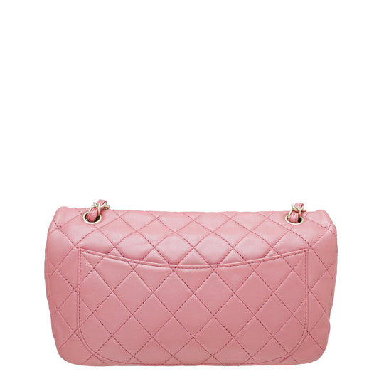 Chanel Pink CC Crystal Single Flap Jumbo Bag