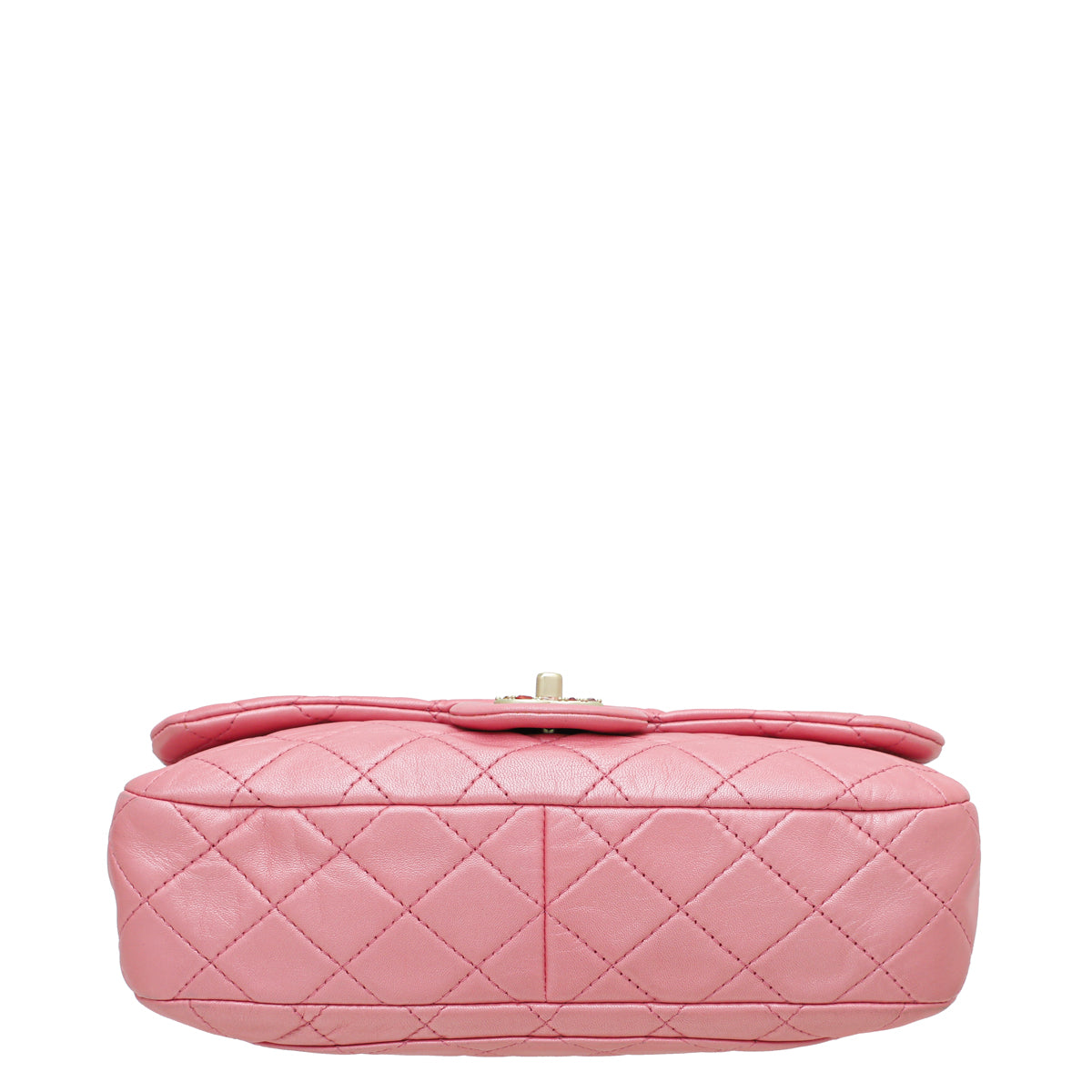 Chanel Pink CC Crystal Single Flap Jumbo Bag