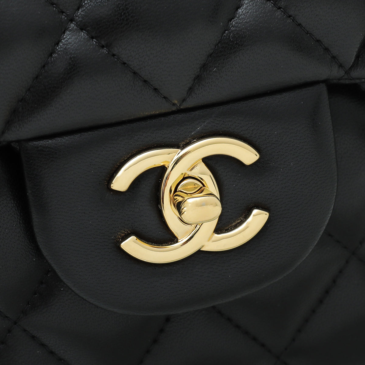 Chanel Black CC Classic Double Flap Jumbo Bag