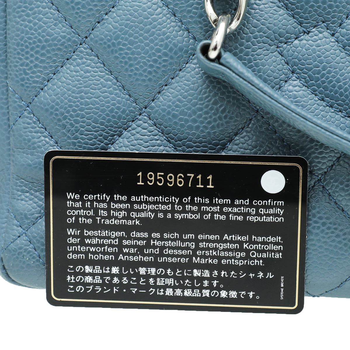 Chanel Blue Grey CC GST Medium Bag