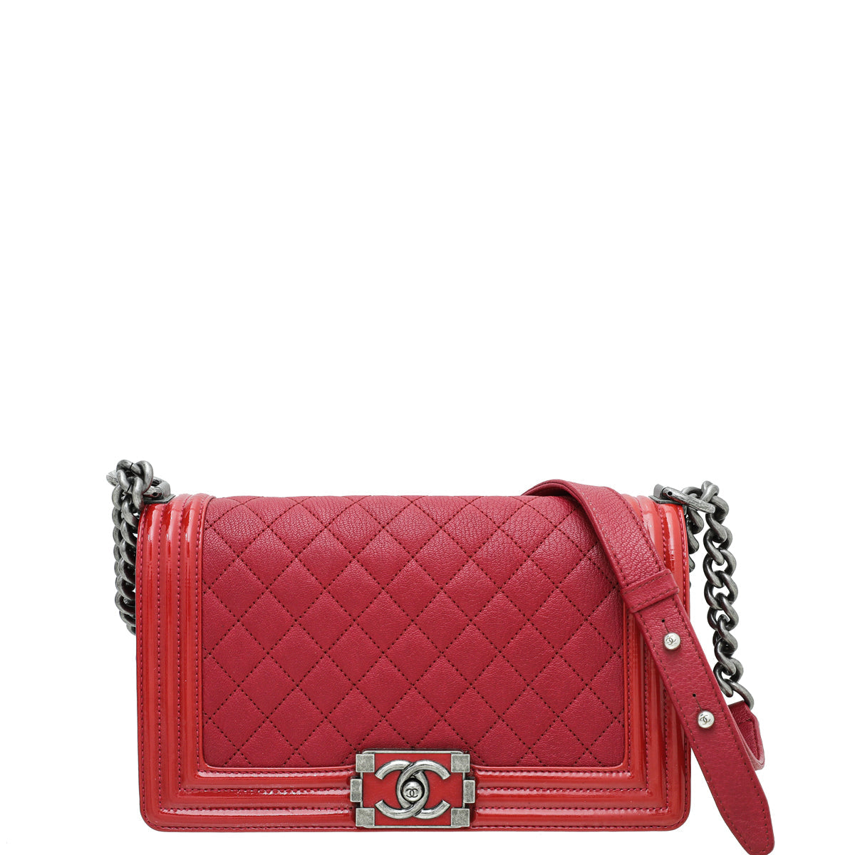 Chanel Red Le Boy Medium Bag