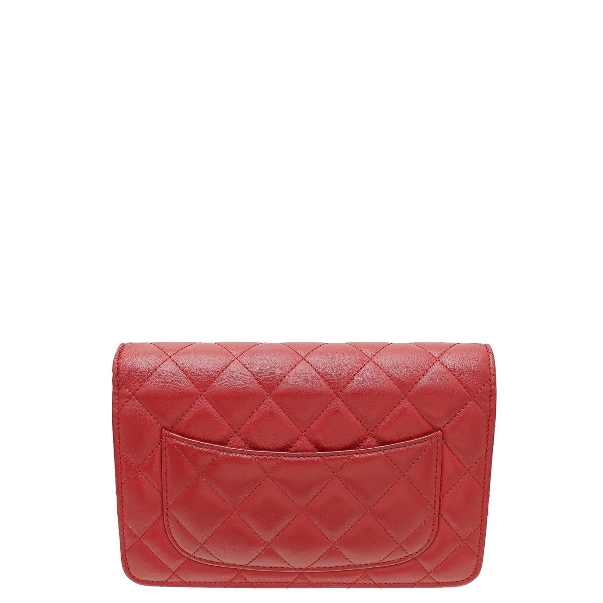 Chanel Red Classic Wallet on Chain