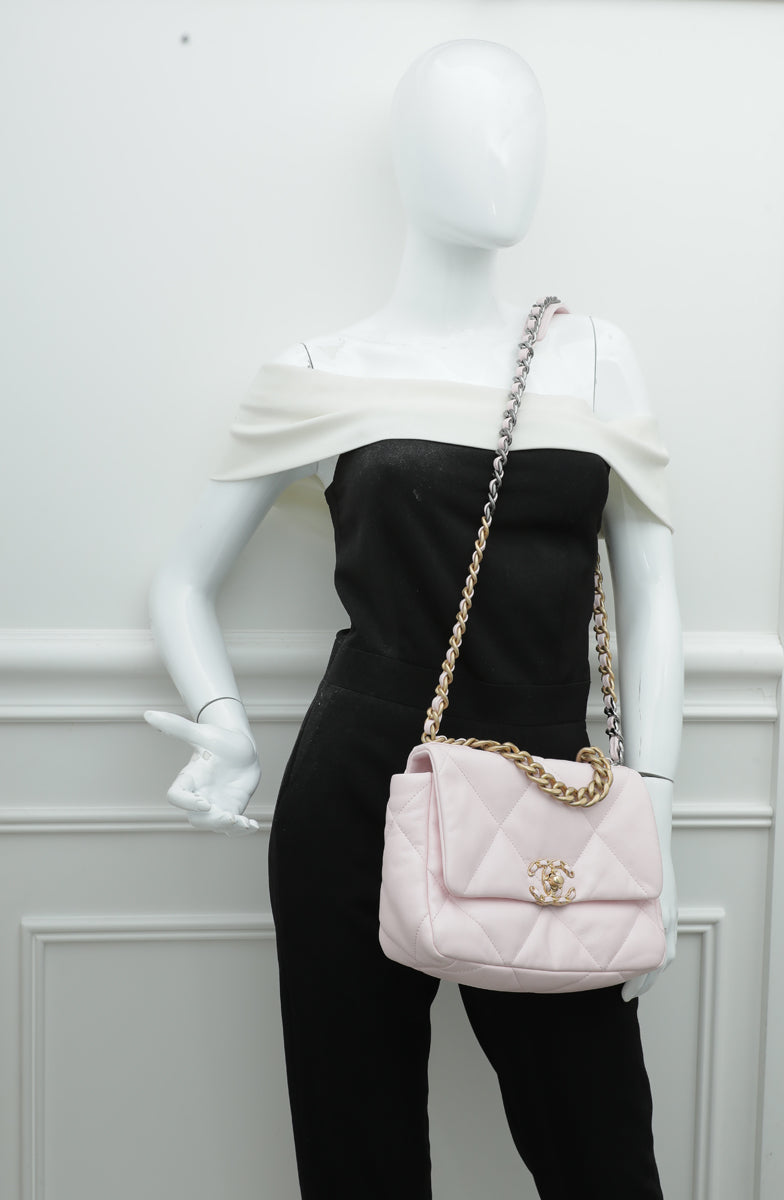 Chanel Light Pink 19 Flap Small Bag