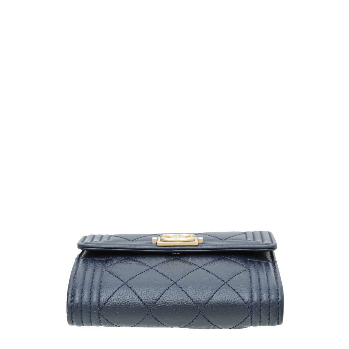 Chanel Navy Boy Compact Wallet