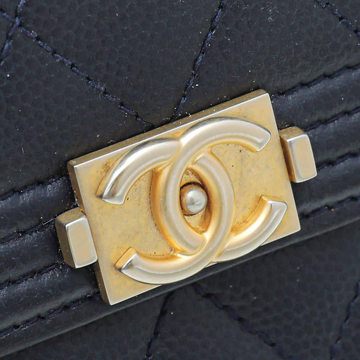 Chanel Navy Boy Compact Wallet