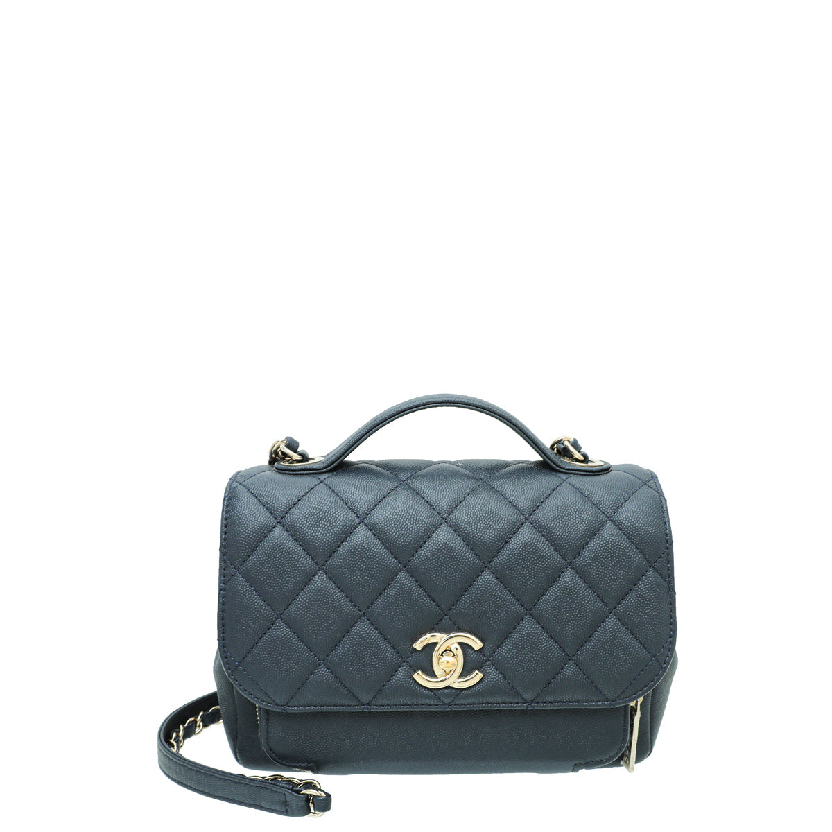 Chanel Navy Blue CC Business Affinity Small Bag