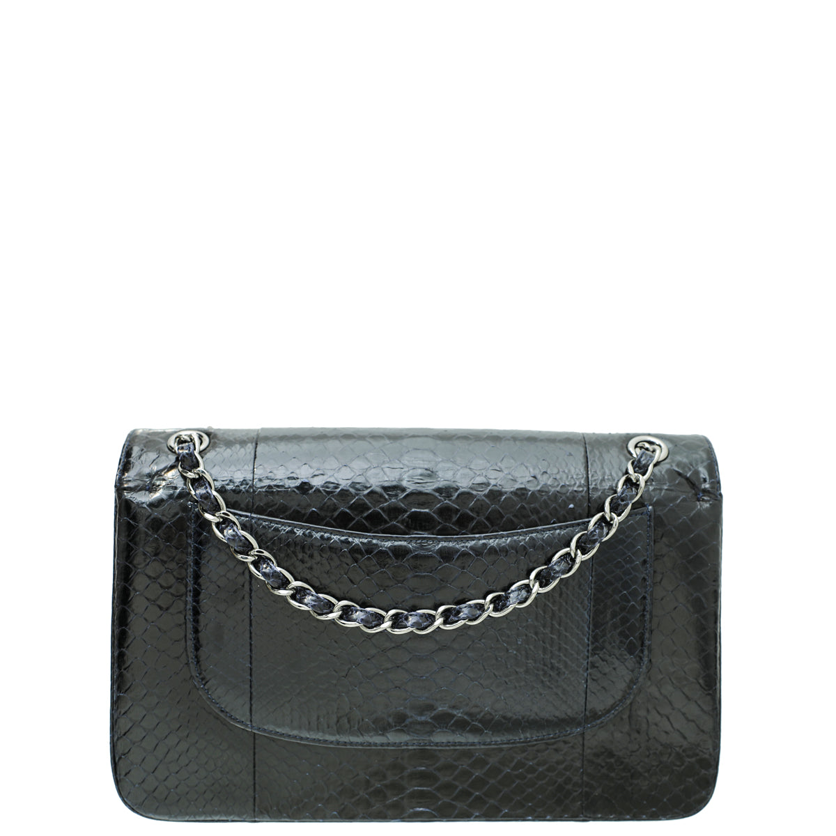 Chanel Midnight Blue Python Classic Double Flap Bag