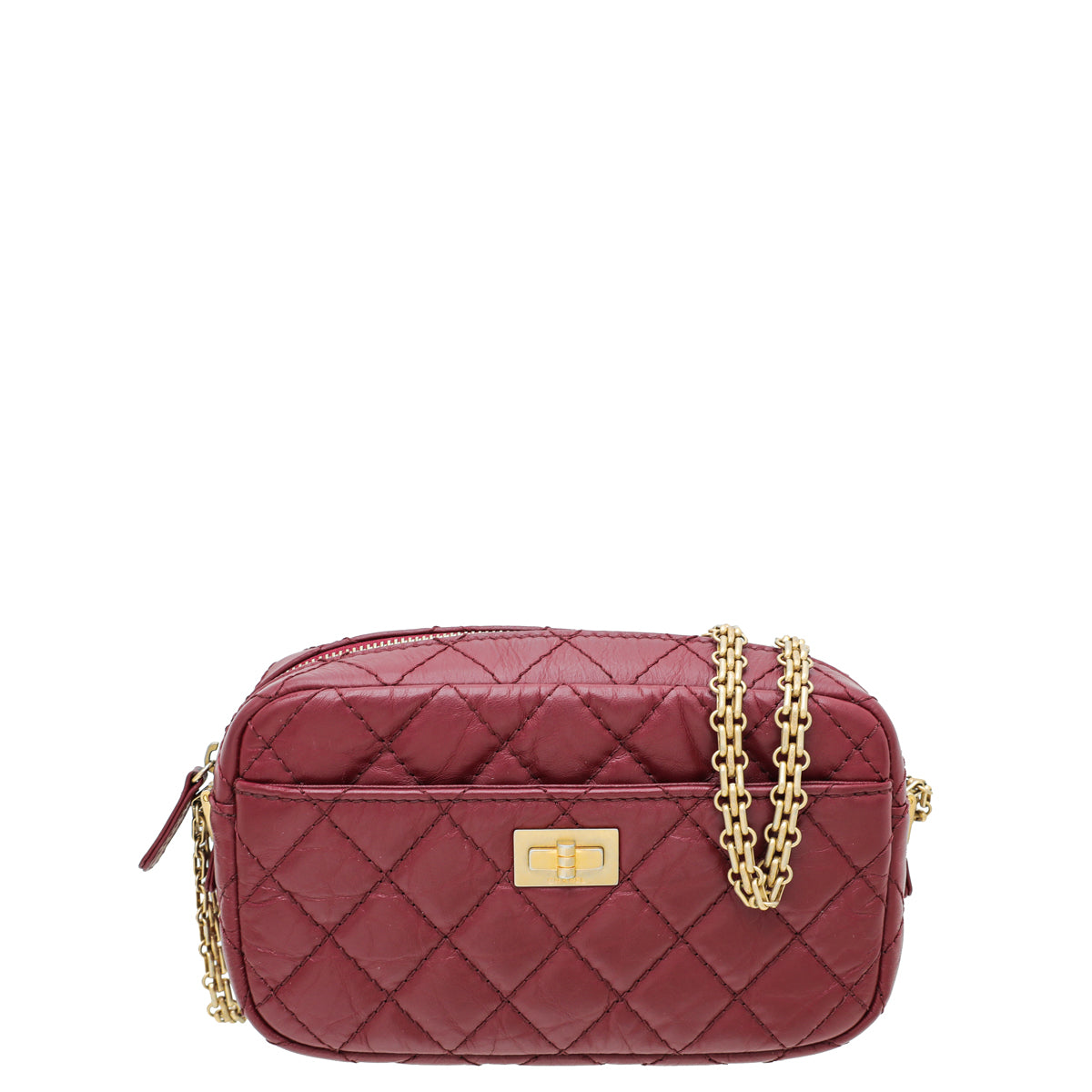 Chanel Burgundy 2.55 Reissue Camera Case Bag