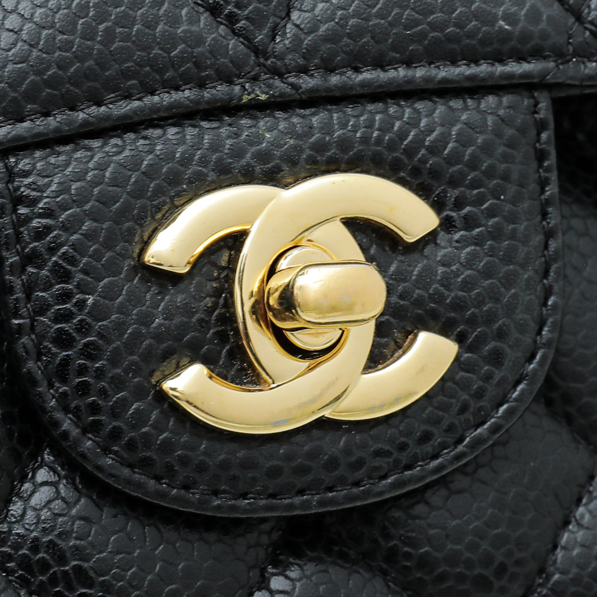 Chanel Black CC Classic Double Flap Medium Bag