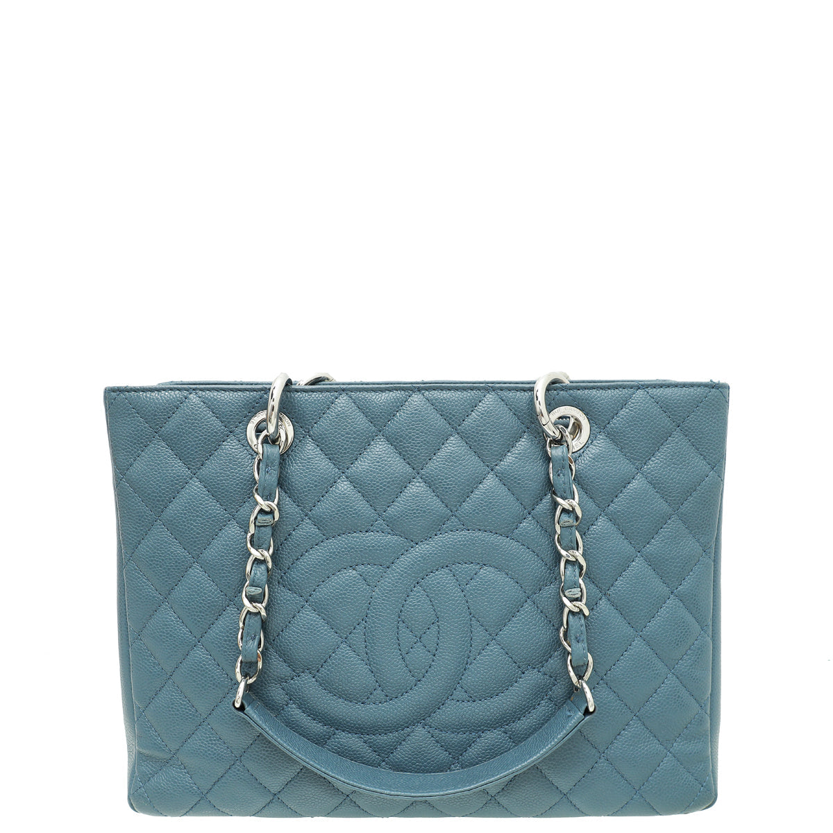 Chanel Bluish Grey Grand Shopping Tote (GST) Bag