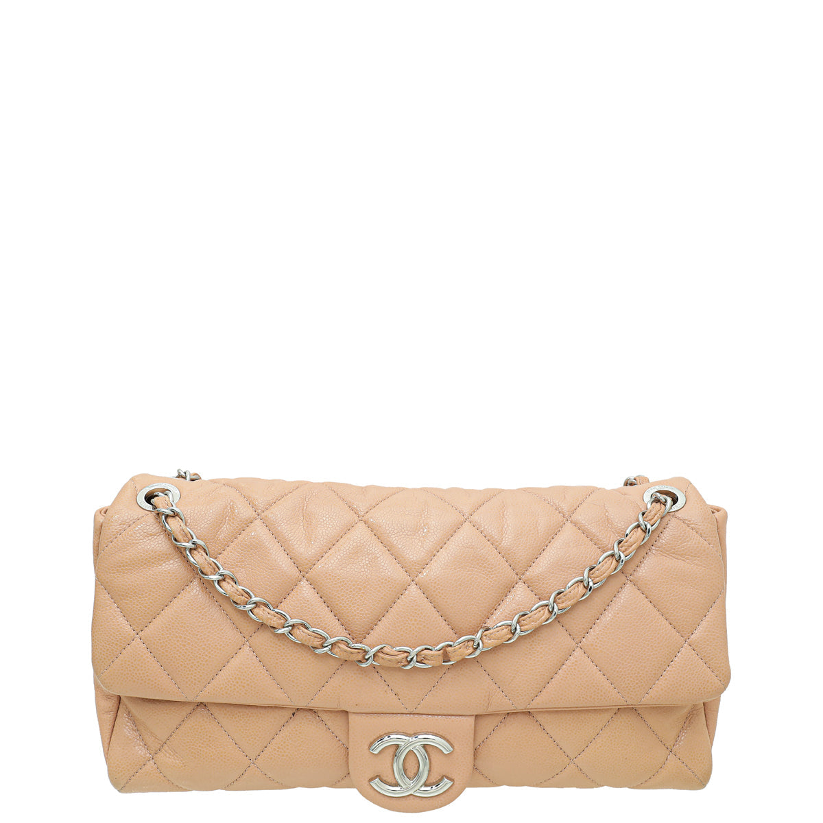 Chanel Rose Beige Glazed Flap Bag