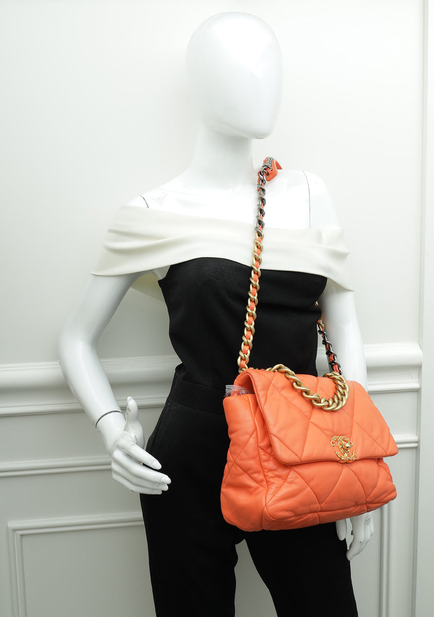 Chanel Orange 19 Large Bag