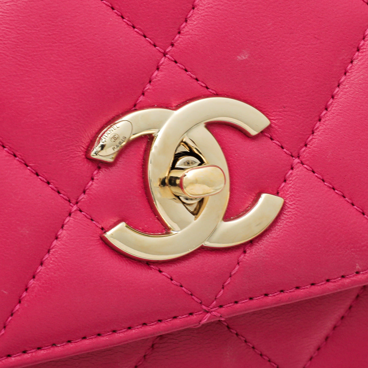 Chanel Fuchsia CC Trendy Top Handle Medium Bag