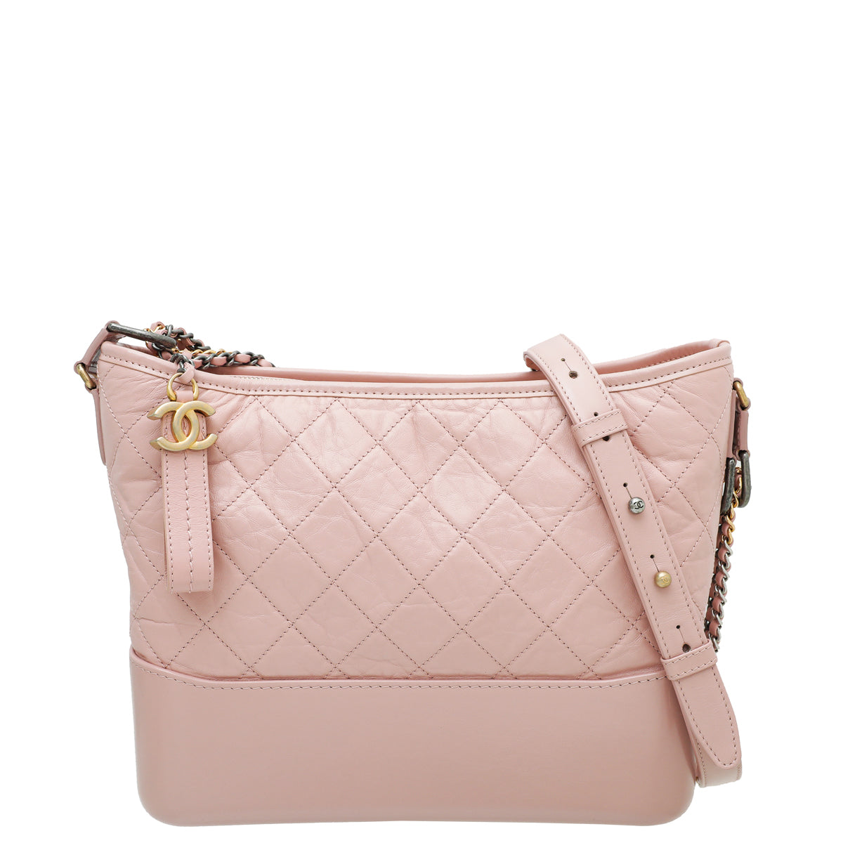 Chanel Light Peach Gabrielle Medium Hobo Bag