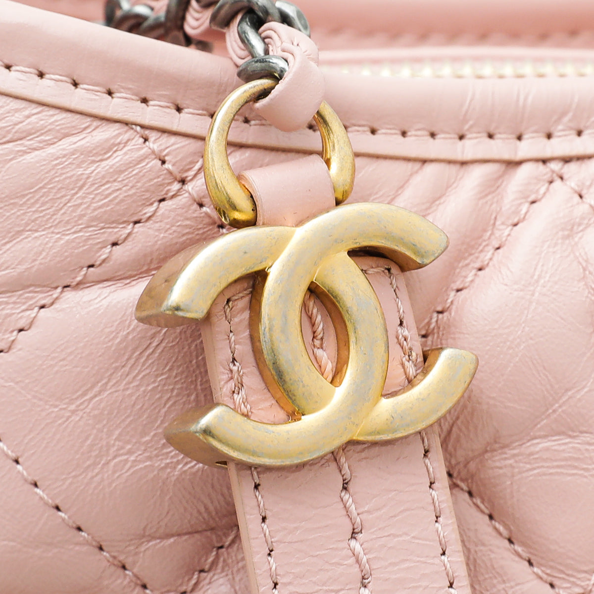 Chanel Light Peach Gabrielle Medium Hobo Bag