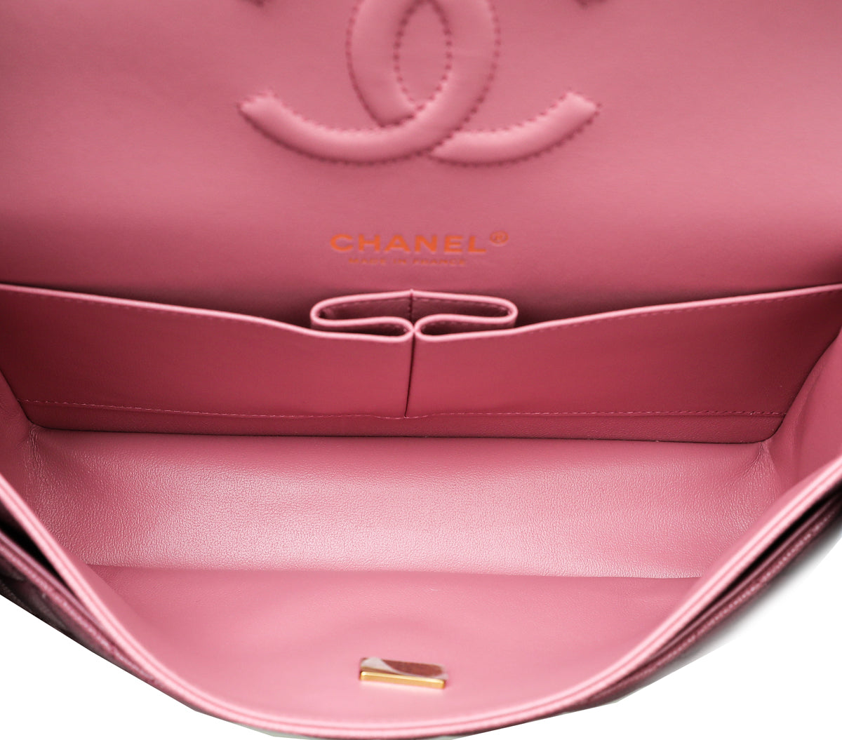 Chanel Rose Pink Classic Double Flap Medium Bag