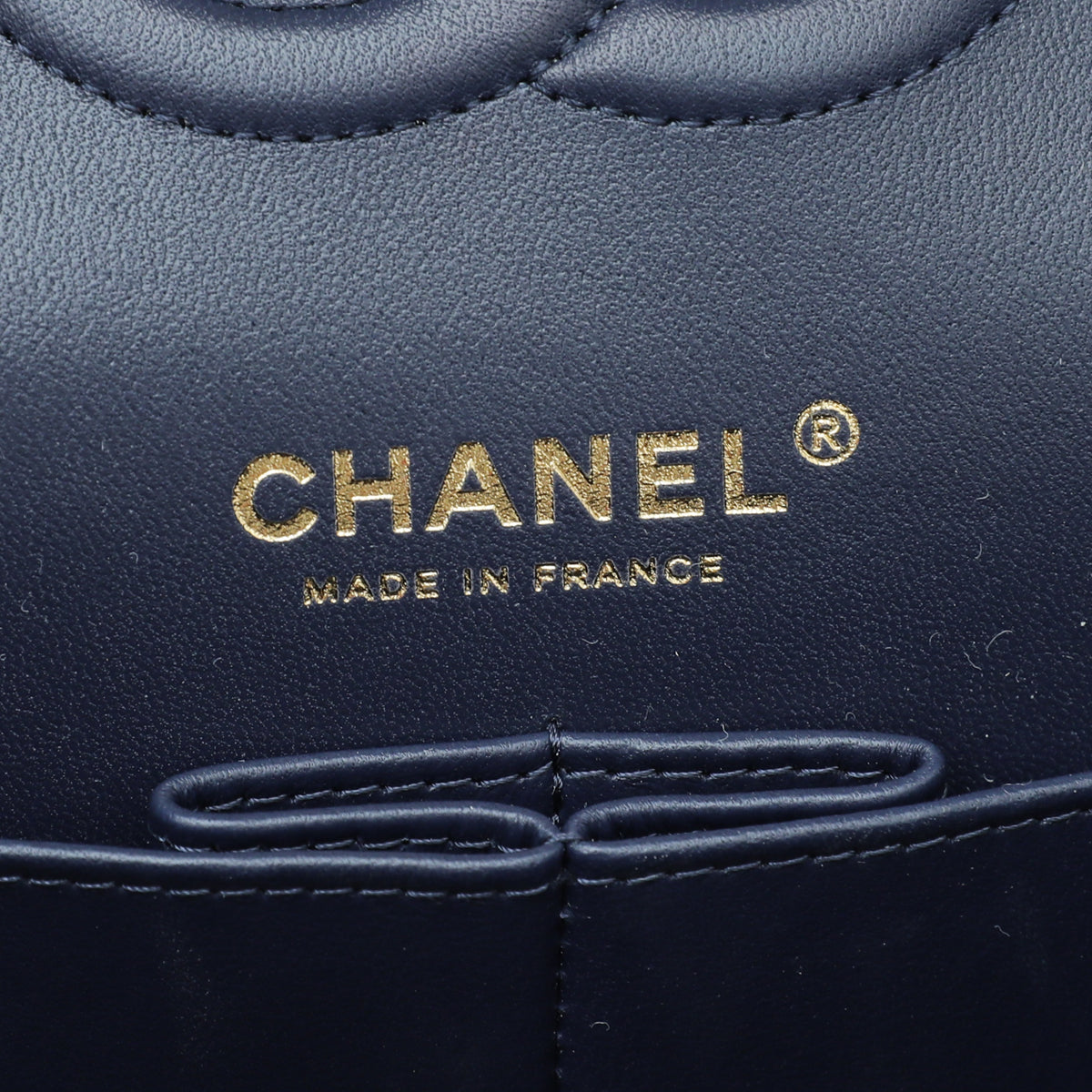 Chanel Navy Blue Classic Double Flap Medium Bag