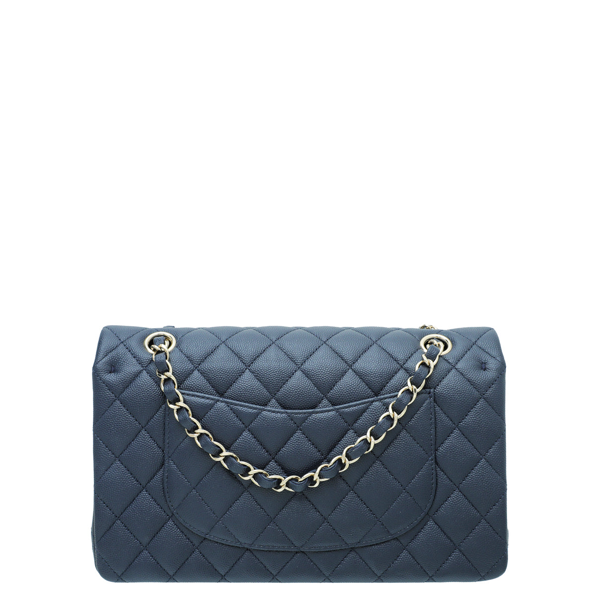 Chanel Navy Blue Classic Double Flap Medium Bag