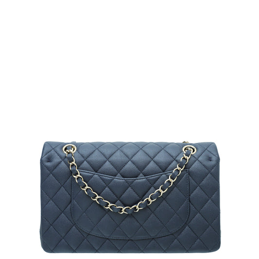 Chanel Navy Blue Classic Double Flap Medium Bag