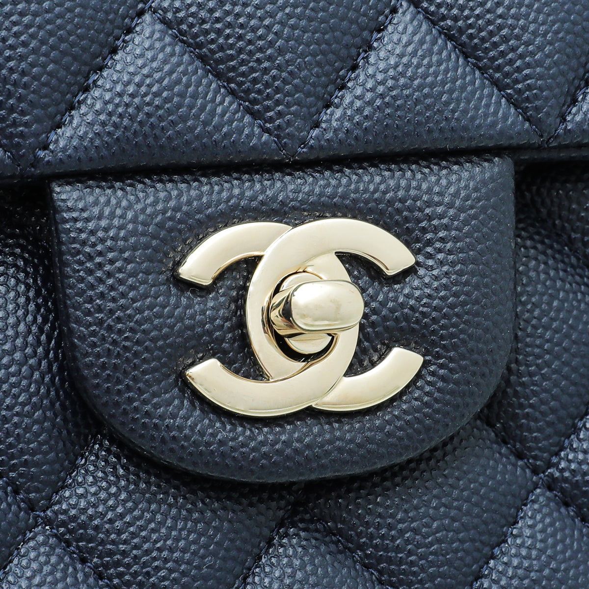 Chanel Navy Blue Classic Double Flap Medium Bag